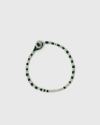 MIKIA Silver beads green/silver Mens Jewellery