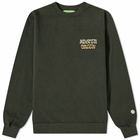 Mister Green Men's Karma Logo Crew Sweat in Deep Forest