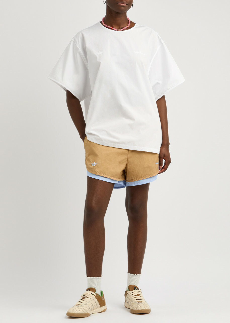 Adidas X Wales Bonner Logo Cotton-poplin T-shirt White adidas Adidas X Wales Bonner Logo Cotton-poplin T-shirt White adidas