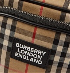 Burberry - Logo-Appliquéd Checked Canvas Messenger Bag - Neutrals