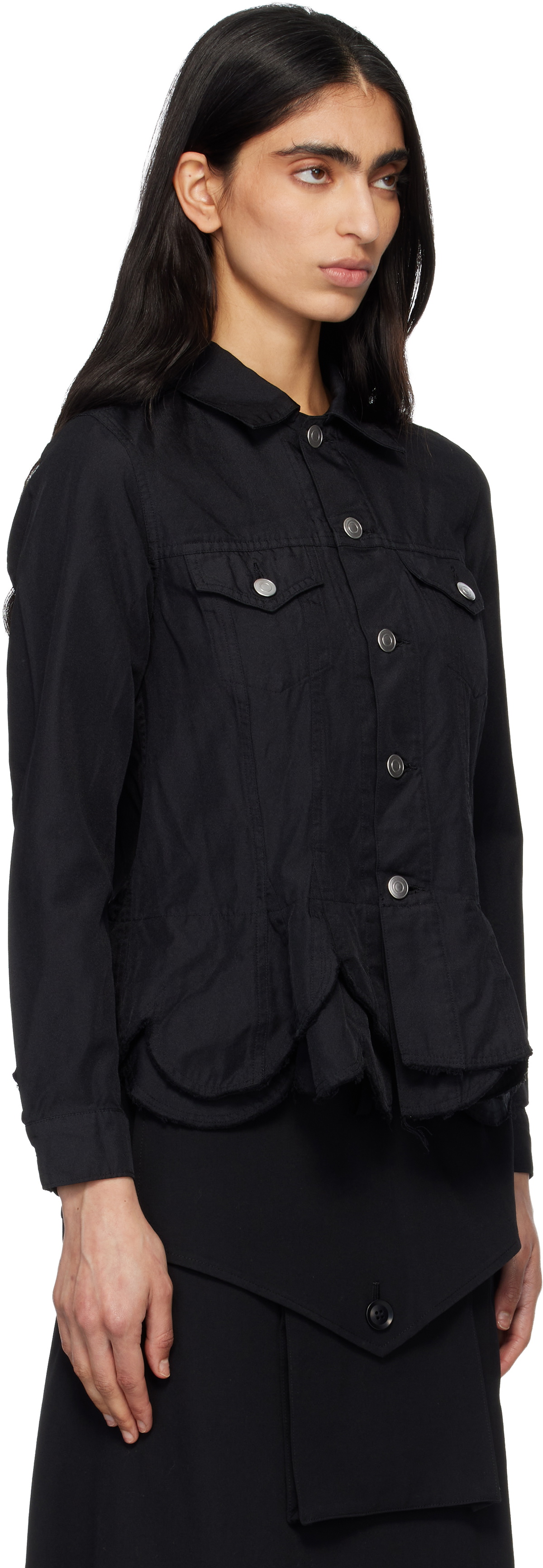 Comme des Garçons Comme des Garçons Black Polyester Twill Garment Dyed Jacket