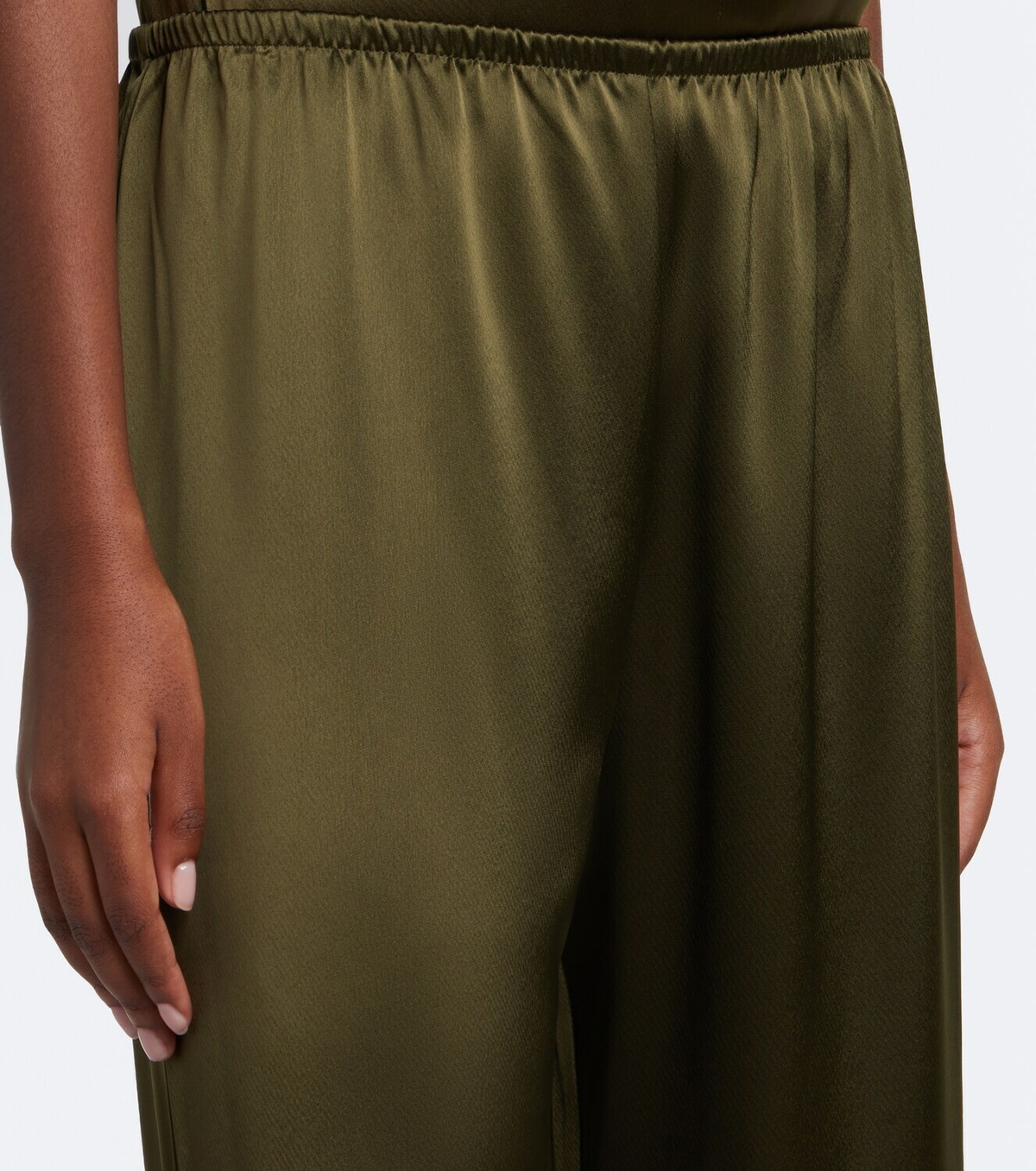 Leset Barb satin wide-leg pants