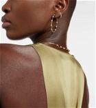 Melissa Kaye Cristina Small 18kt white gold earrings with diamonds