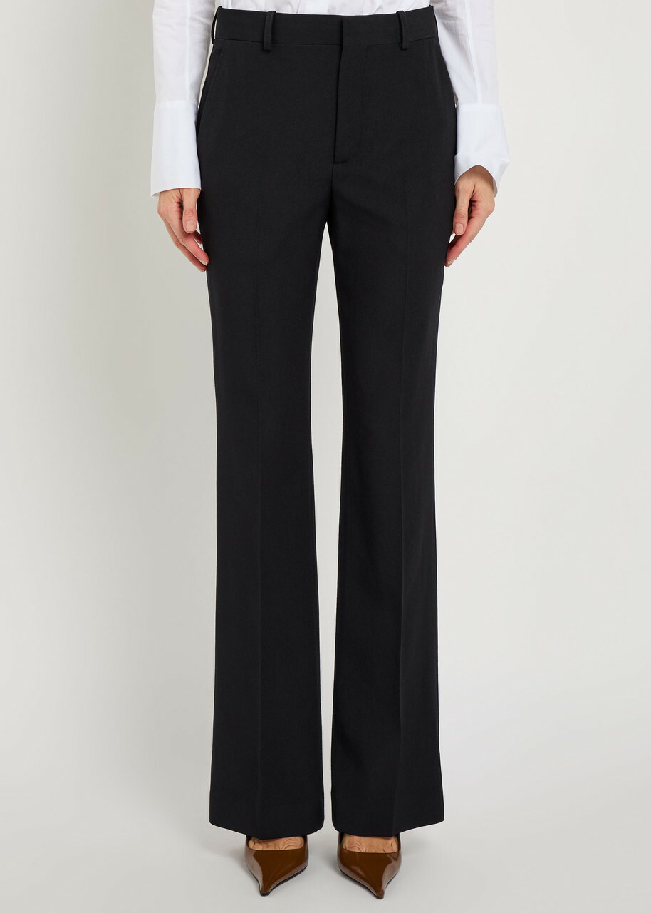 Balmain Straight-leg Wool Trousers Black