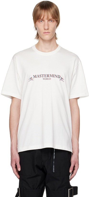 Photo: mastermind WORLD White Printed T-Shirt