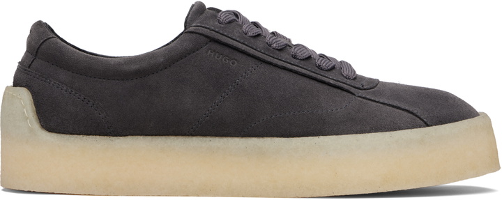 Photo: Hugo Gray Rubber Outsole Suede Sneakers