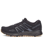 Salomon Men's X-Mission 4 Suede Sneakers in Black/Ebony