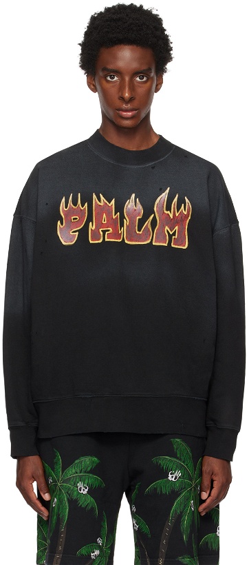 Photo: Palm Angels Black Flames Sweatshirt