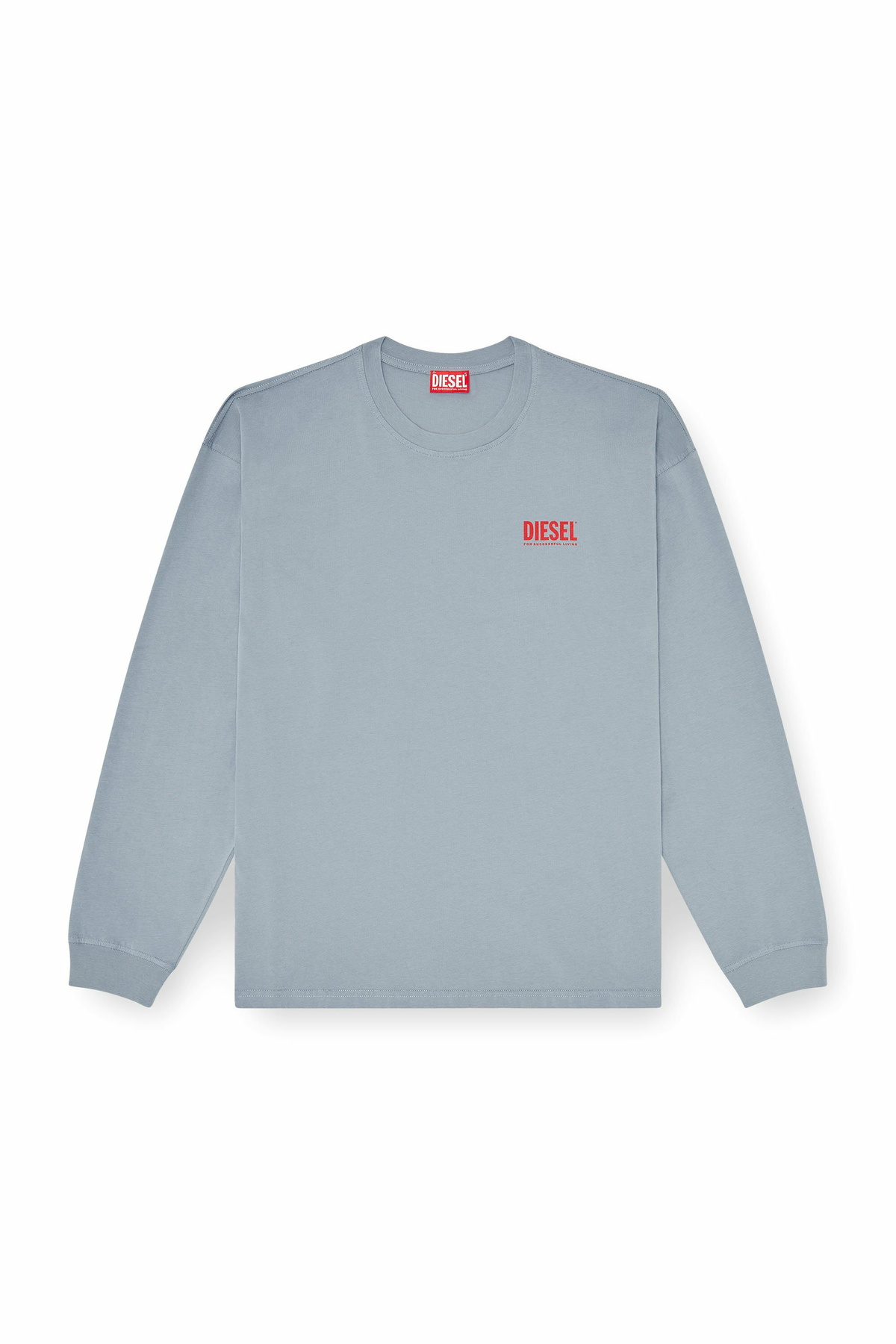 Diesel Relaxed long-sleeve T-shirt with Biscotto logo - T-Shirts Mens in Blue