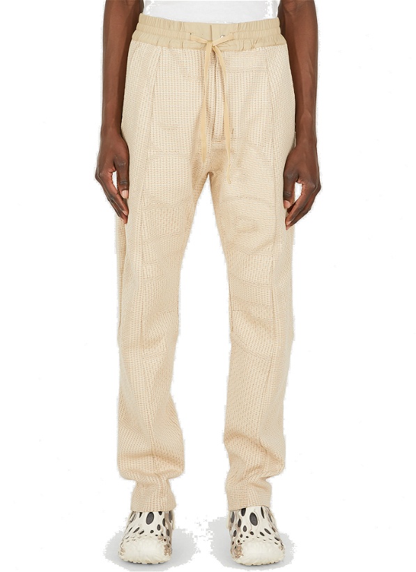 Photo: Graphic Knit Track Pants in Beige