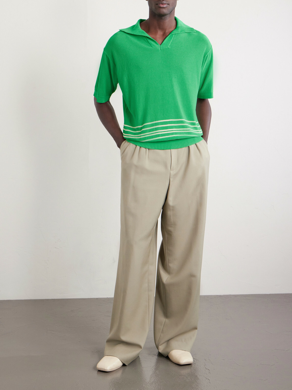 BODE - Bentgrass Striped Cotton Polo Shirt - Green