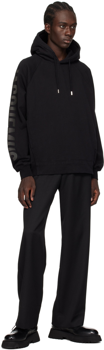 JACQUEMUS Typo Logo Hoodie (Black) main image 0