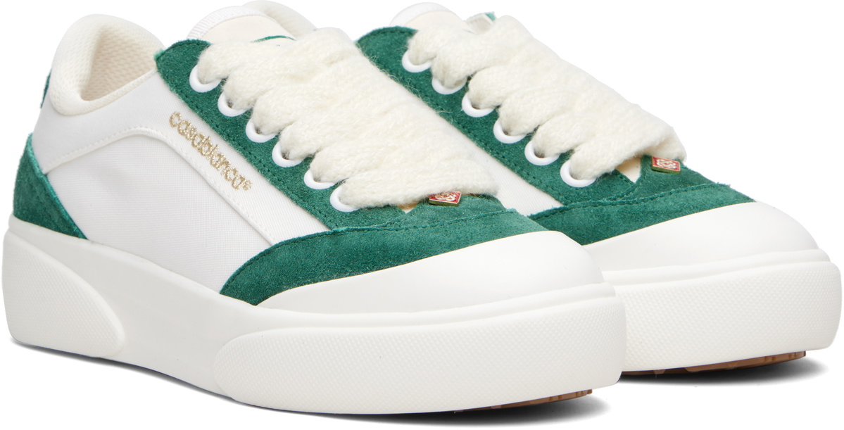 Casablanca White & Green Del Mar Sneakers