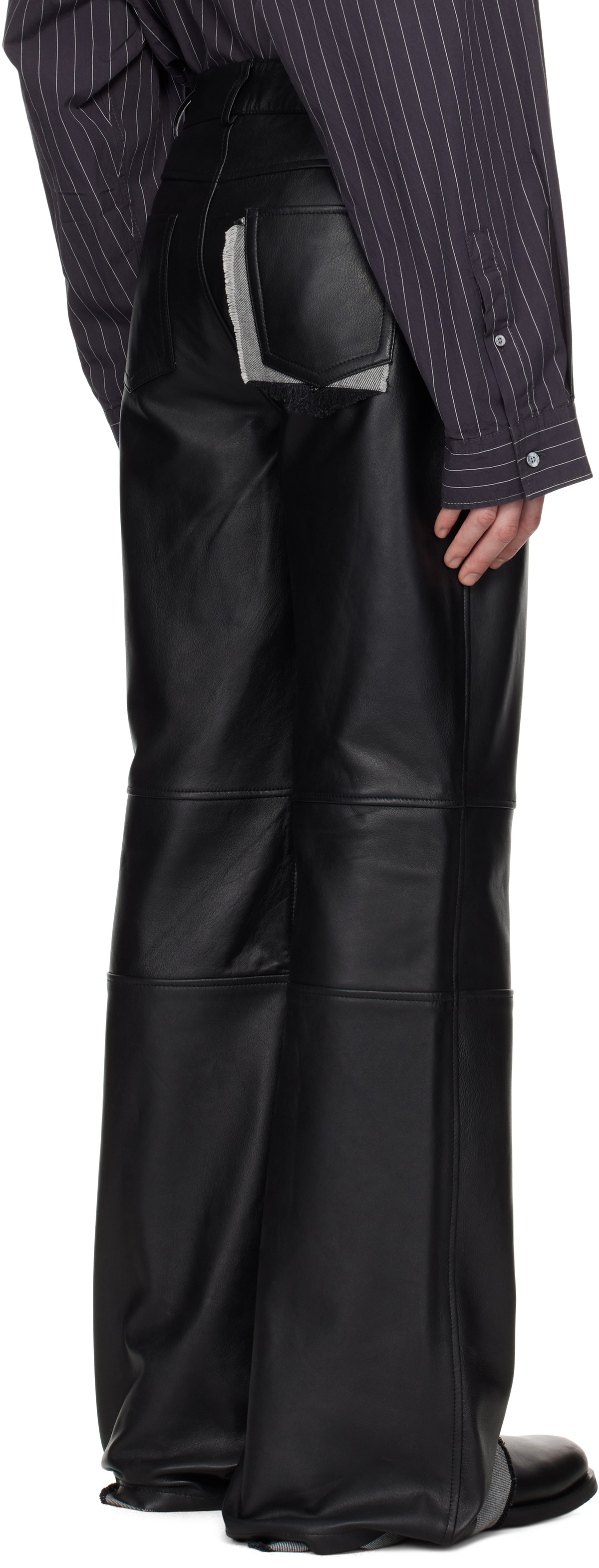 Deadwood Black Slacker Leather Pants