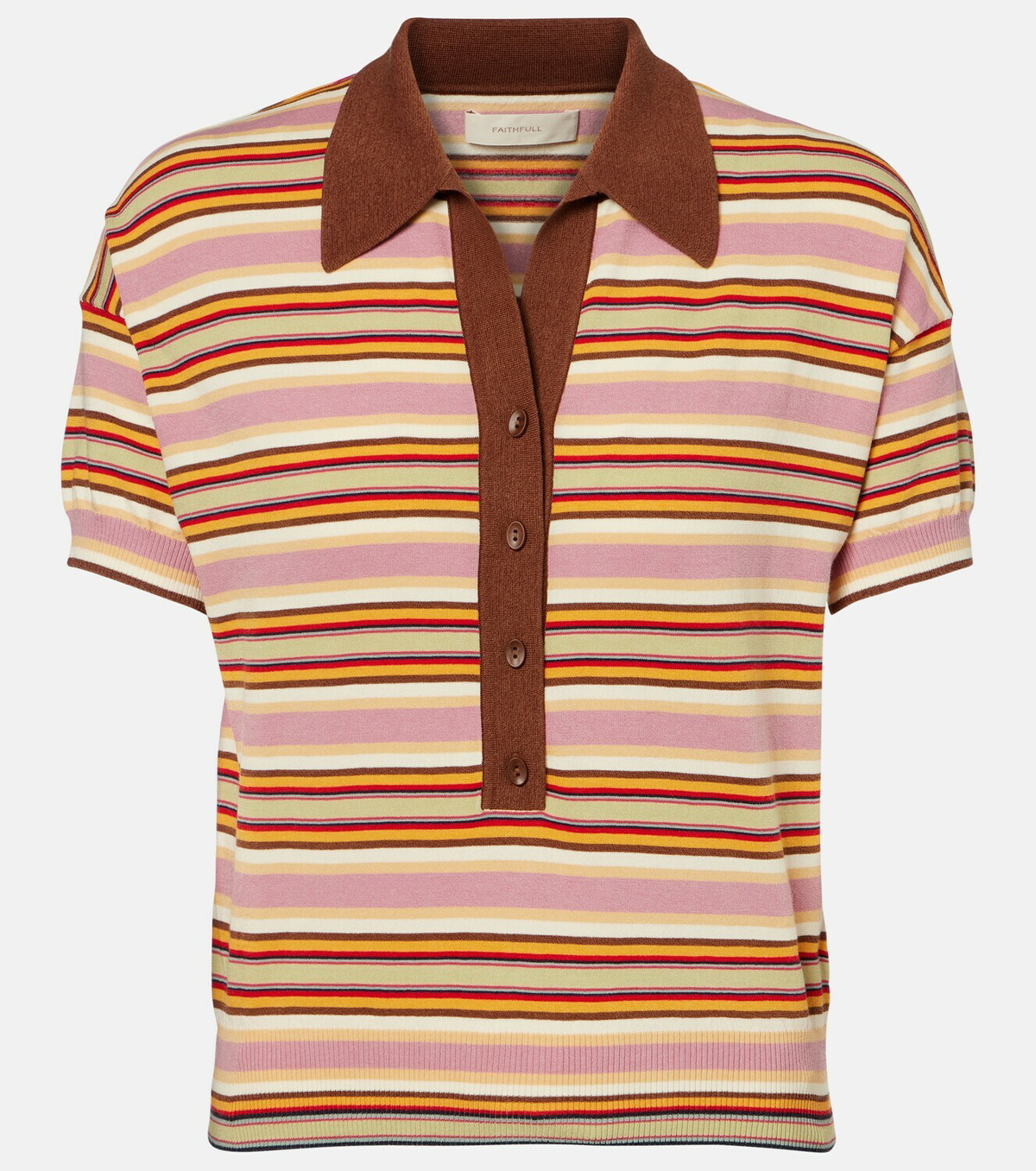 Faithfull Sable striped polo shirt
