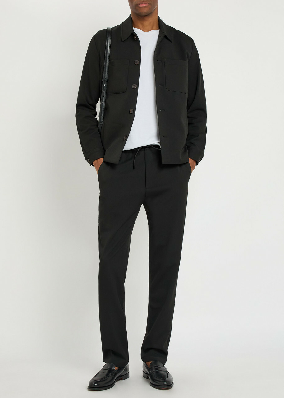 Les Deux Marseille Hybrid Woven Overshirt Black