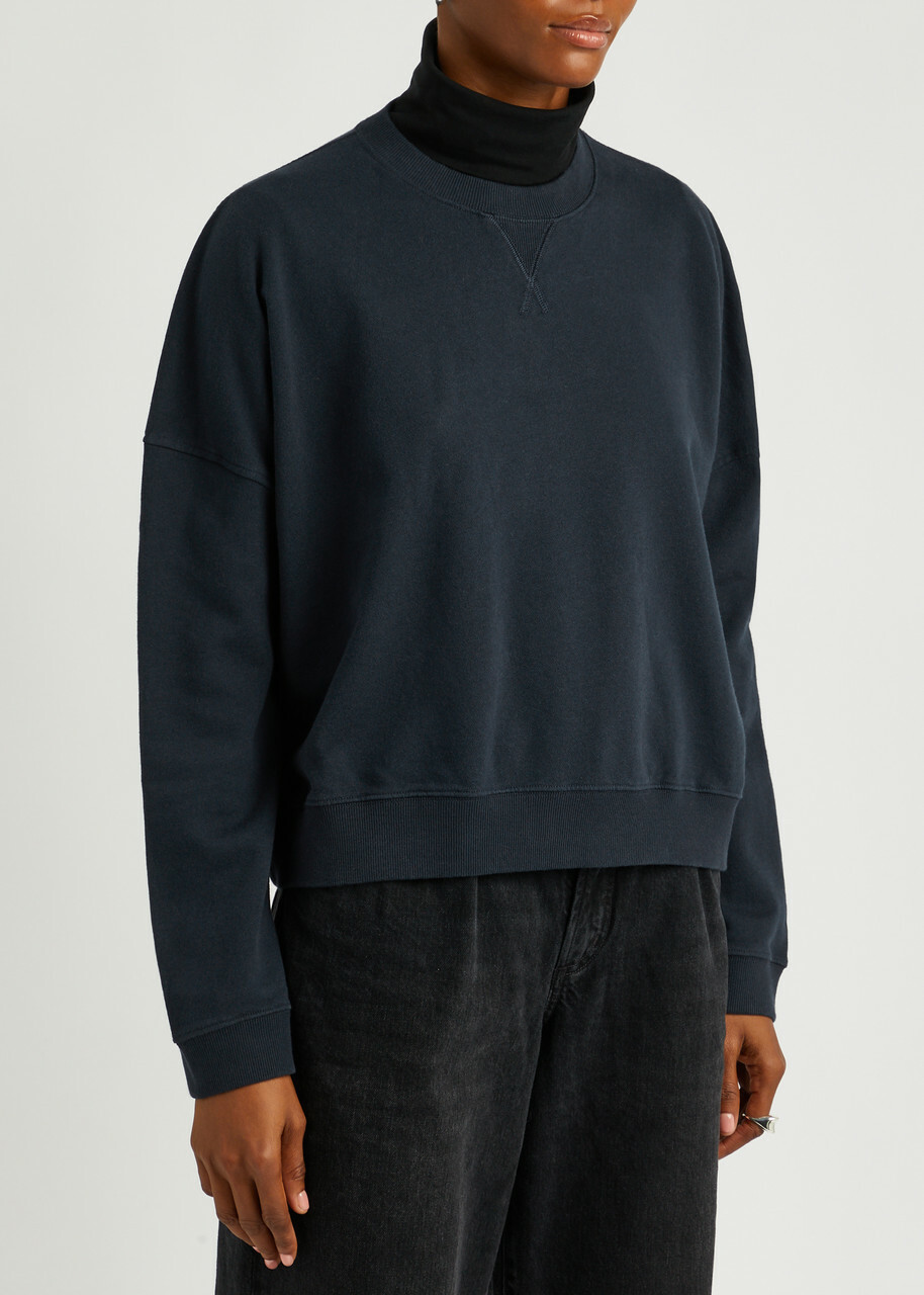 Ymc Almost Grown Cotton Sweatshirt Navy
