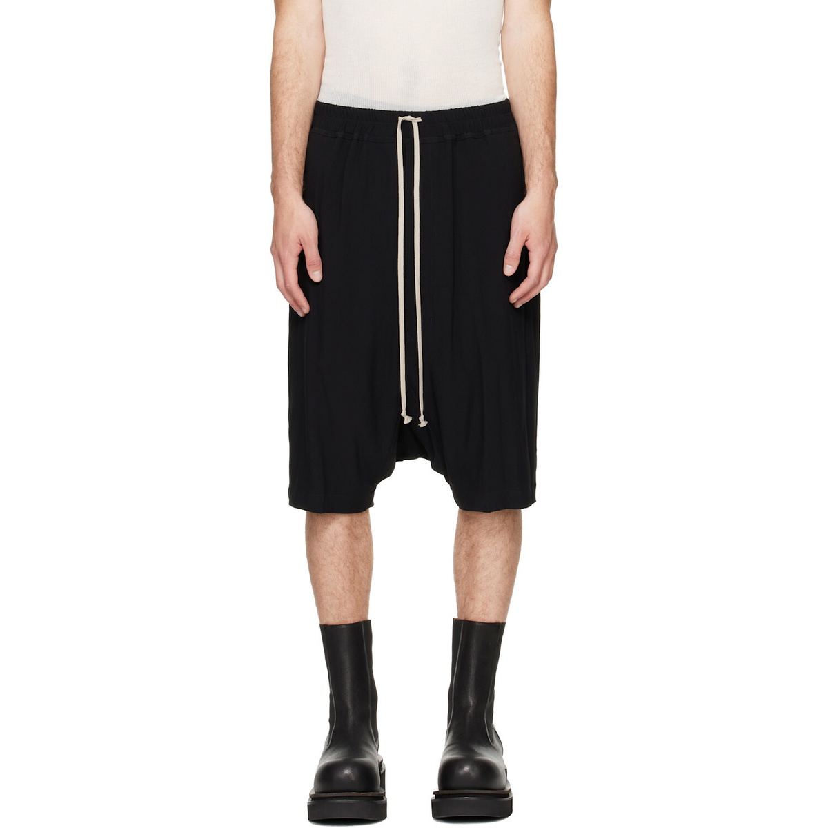 Rick Owens Black Tower Ricks Pods Shorts