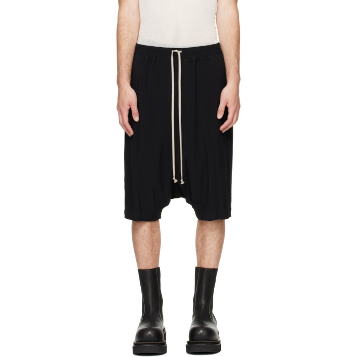 Photo: Rick Owens Black Tower Ricks Pods Shorts