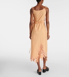 Acne Studios Lace-trimmed cotton midi dress