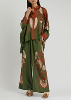 LA Double J Foulard Printed Satin-twill Shirt Multicoloured