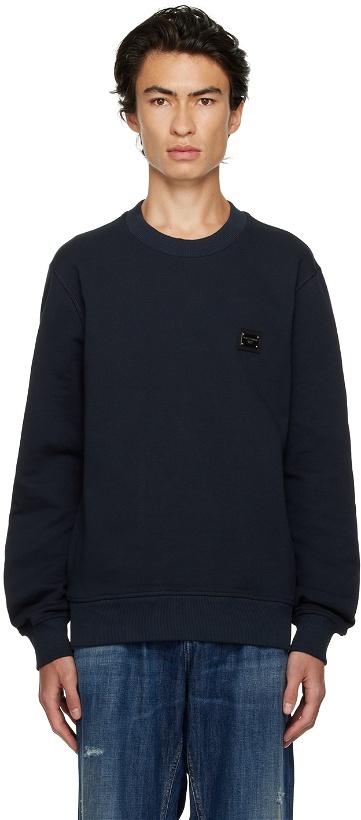 Photo: Dolce & Gabbana Navy Tag Sweatshirt