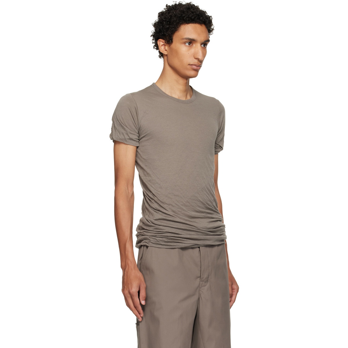 Rick Owens Gray Tower Double S/S T-shirt