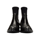 Toga Virilis Black Hard Leather and Neoprene Boots