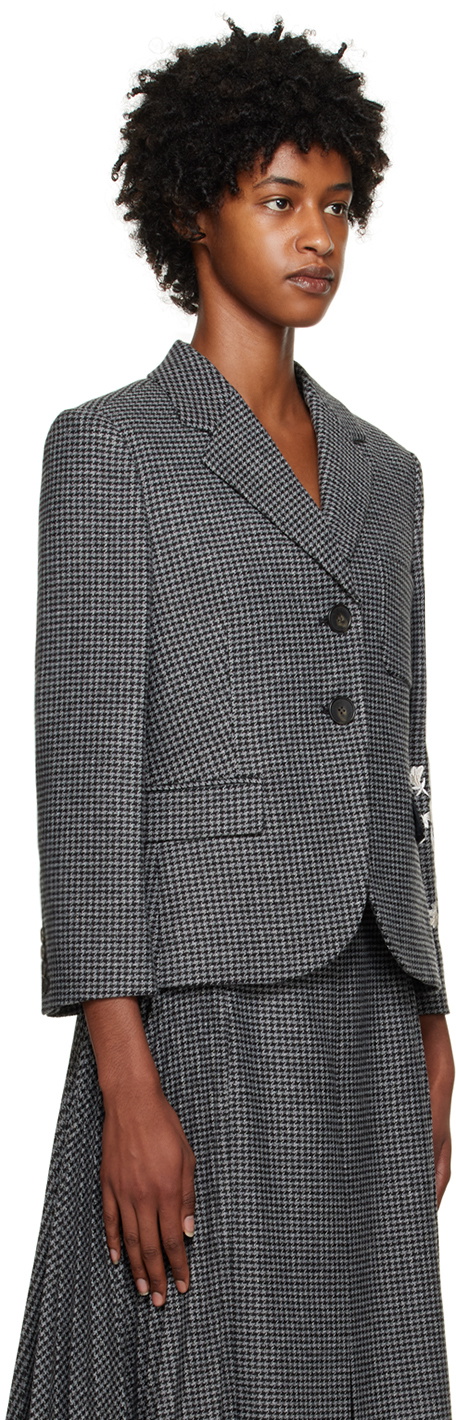 Erdem Gray Embroidered Blazer