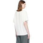 MM6 Maison Margiela Off-White Label Cotton Jersey T-shirt