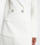 Rebecca Vallance Bridal Atlas pleated blazer dress