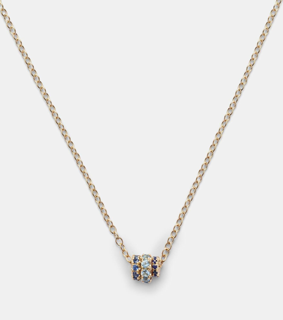 Spinelli Kilcollin Vesta 18kt gold necklace with sapphires and aquamarine