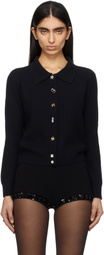 Marc Jacobs Black Cable Knit Charm Cardigan