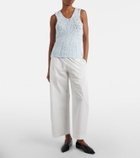 Khaite Cassie knitted cotton top