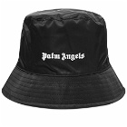 Palm Angels Women's Classic Logo Bucket Hat in Black/White