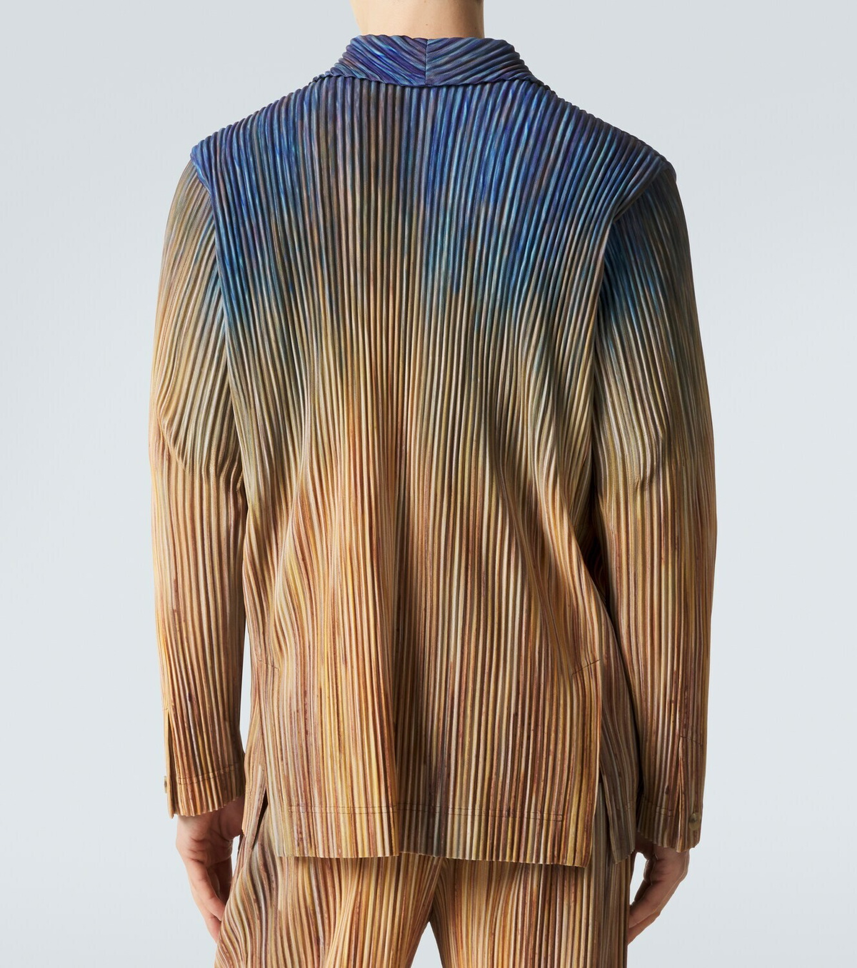 Homme Plissé Issey Miyake Paint Brush Close-Up pleated blazer