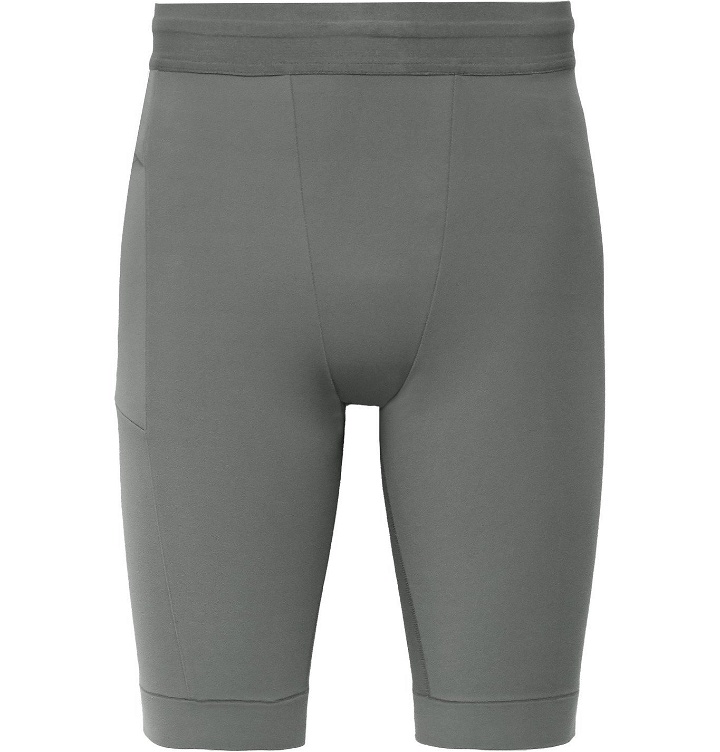 Photo: Nike Training - Yoga Infinalon Dri-Fit Shorts - Gray