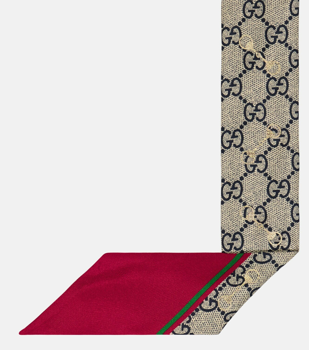 Gucci - GG Horsebit silk scarf Gucci