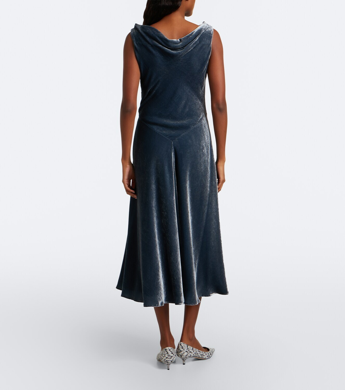 Altuzarra Drina draped velvet midi dress
