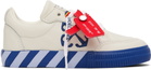 Off-White Kids Off-White & Blue Low Vulcanized Full Leather Sneakers