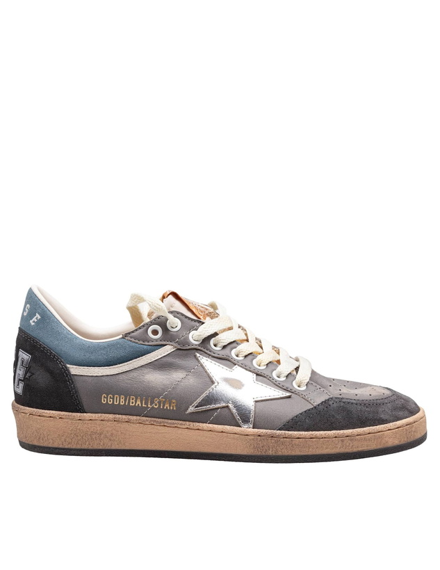 Photo: Golden Goose Ballstar Sneakers In Leather And Suede Color Grey And Anthracite