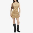 Marine Serre Women's Moon Jacquard Twill Mini Dress in Beige