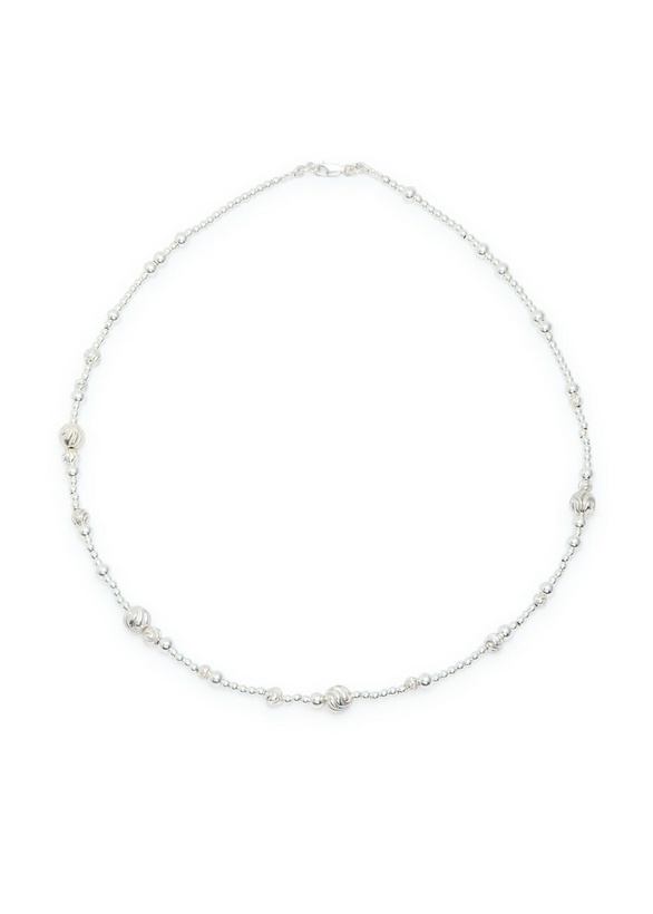 Photo: Sapir Bachar Eternity Beaded Sterling Silver Necklace - One Size