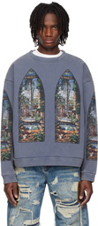 Who Decides War Indigo Apparent Crewneck Sweatshirt