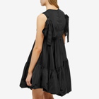 Cecilie Bahnsen Women's Divya Recyced Faille Midi Dress in Black