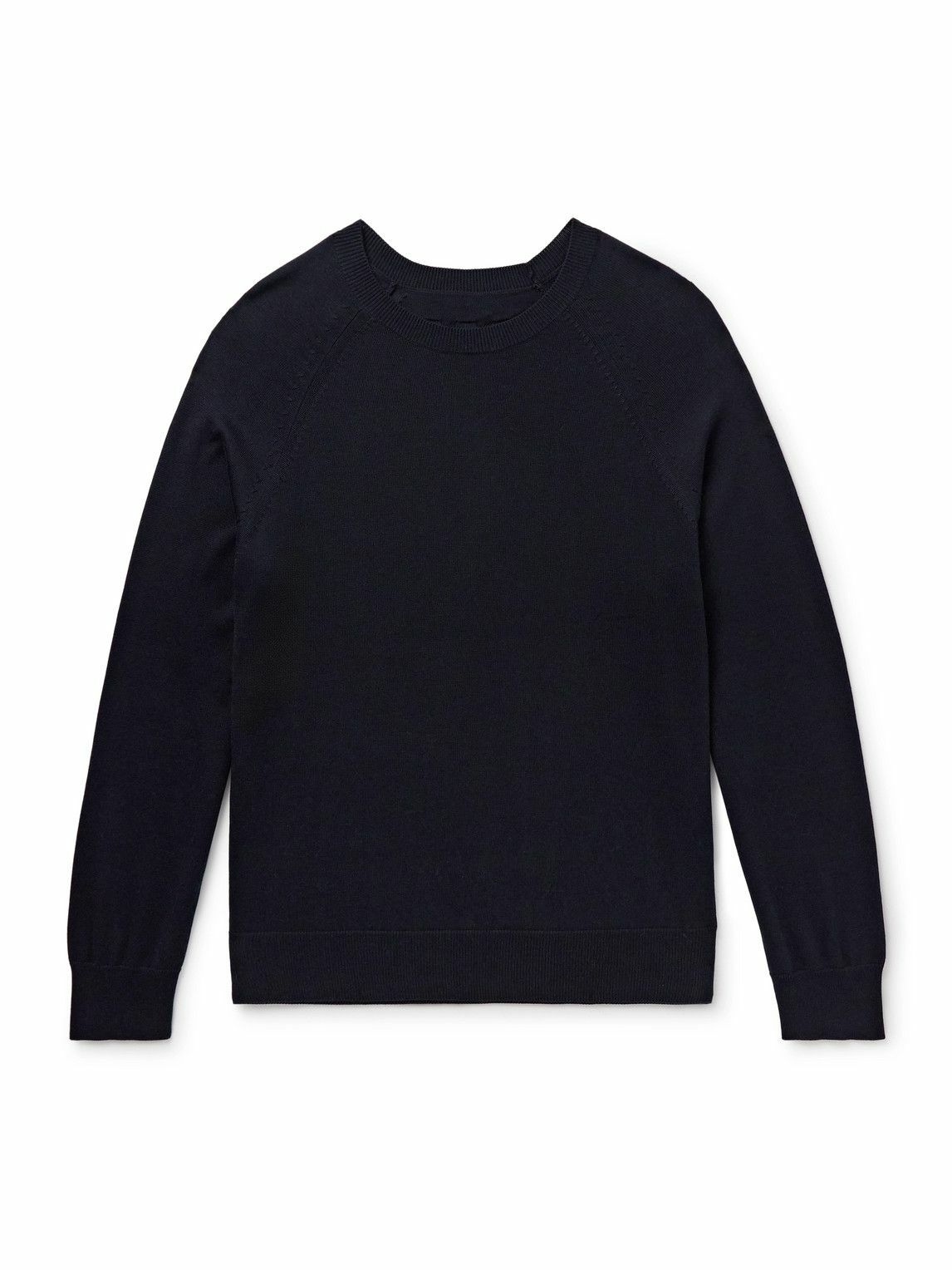 Nili Lotan - Reggie Silk and Cotton-Blend Sweater - Blue