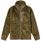 And Wander Men's High Loft Fleece Jacket in Khaki