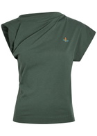 Vivienne Westwood Hebo Asymmetric Cotton T-shirt Green