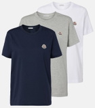 Moncler Set of three cotton jersey T-shirts