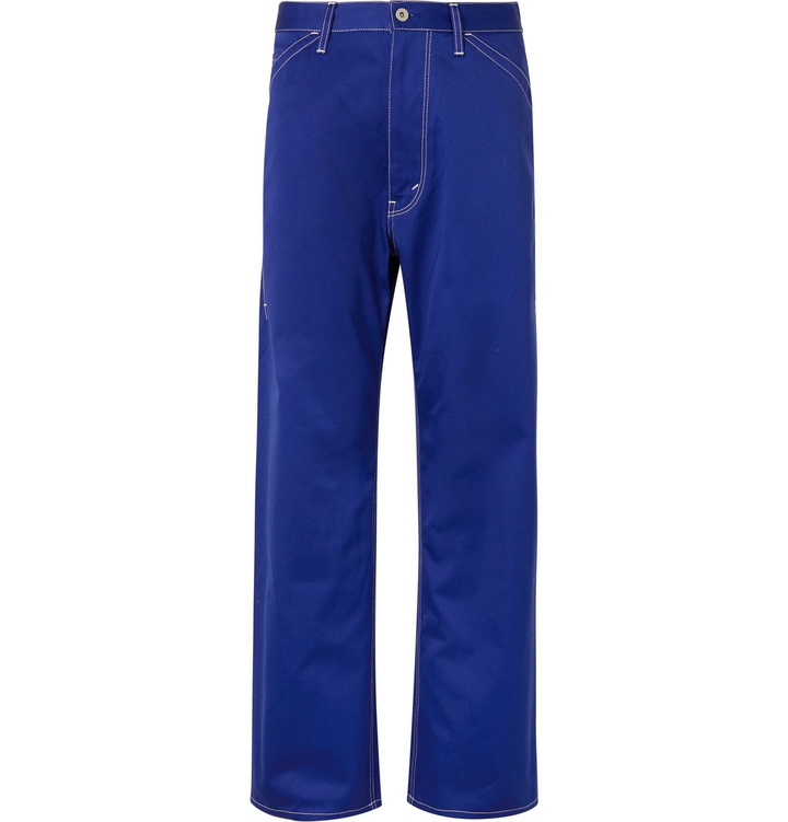 Photo: Junya Watanabe - Cotton-Blend Twill Trousers - Blue